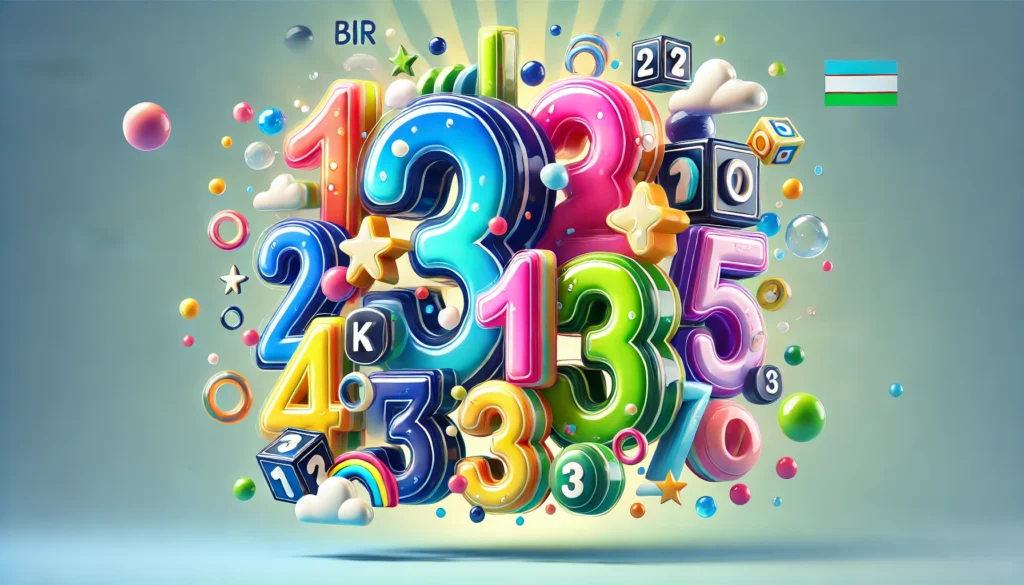 Numbers from 1 to 100 in Uzbek